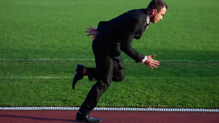 man running on a field is like reinventing yourself