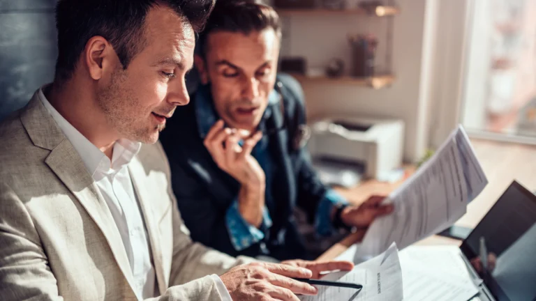 2 guys talking about how to improve business partnership