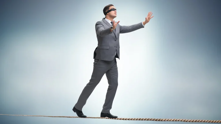 Owner-operator blindfolded