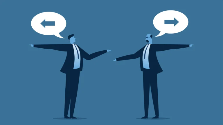 A cartoon with two men having Business partnership